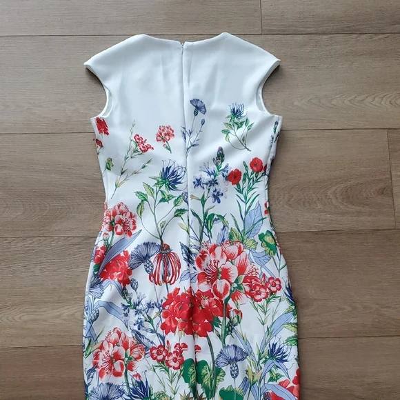 New York & Company White Floral Midi Dress - Picture 8 of 12